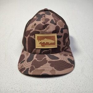 Montana Angler Trucker Hat Cap One Size Frog Camo Mesh Fish Patch Richardson
